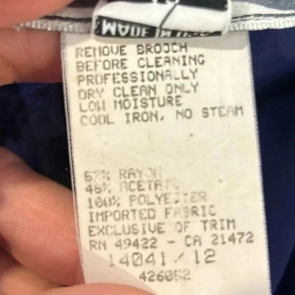 💜”Scott McClintock” Vintage Formal Strapless Dress w/ Brooch Pendant Size 12 - Picture 12 of 15